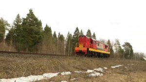 Тепловоз ЧМЭ3-2113 резервом на линии Владимир-Тумская (Владимирcкая обл.)