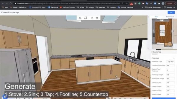 Coohom Kitchen and Bath | How to Customize a Kitchen in Coohom | Interior Design
