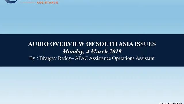 Audio Overview of South Asia Issues 4Mar2019 смотреть онлайн