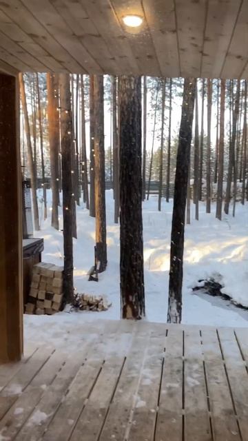 Баня с панорамным окном смотреть онлайн