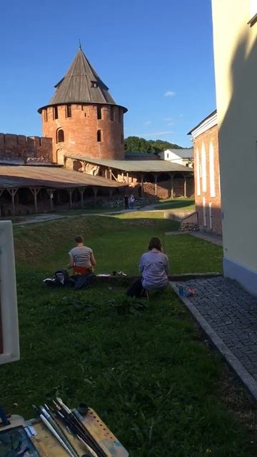 Painting Fedorovskaya Tower in the Novgorod Kremlin.Картина Федоровская башня в Новгородском кремле смотреть онлайн