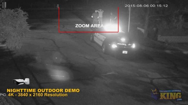 Nighttime Outdoor Demo - 8MP IP Network 4K IR Bullet Security Camera (4mm lens) - IPOB-EL8IR смотреть онлайн