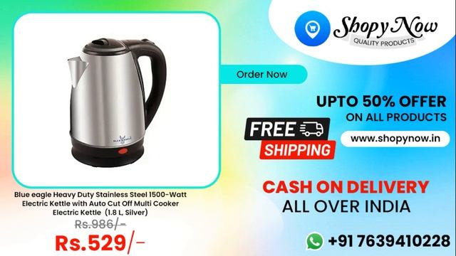 Blue eagle heavy duty stainless steel 1500 walt electric kettle with auto cut off mulyi cooker elec смотреть онлайн