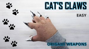 Как легко сделать кошачьи когти оригами – клей не нужен!