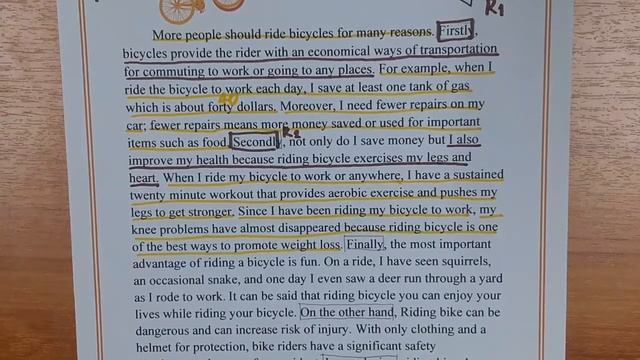 Analyzing Passage The Advantages of Riding Bicycle смотреть онлайн