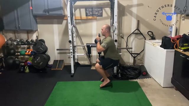 HEEL ELEVATED 1.5 REP GOBLET SQUATS смотреть онлайн