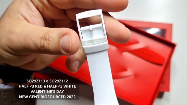 Swatch HALF 3 RED / HALF 3 WHITE 2022 - VALENTINE'S DAY - NGent BIOSOURCED - SO29Z113 SO29Z112 смотреть онлайн