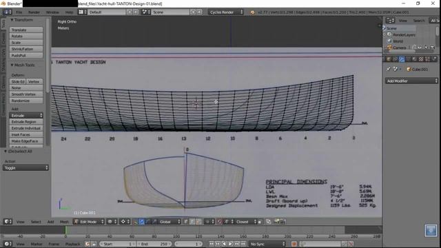 Blender boat hull design with sweep rails смотреть онлайн