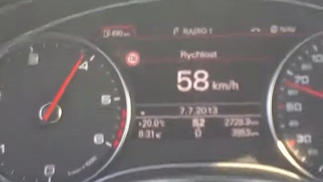Audi A6 3,0 tdi 313 hp 0-100 km/h смотреть онлайн