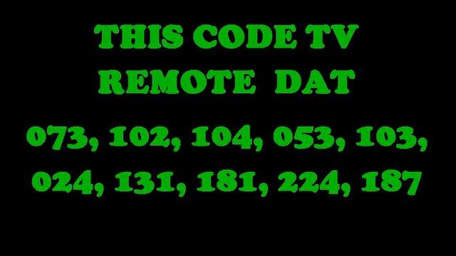 UNIVERSAL REMOTE CODE FOR DAT TV dieby perdhana yudha sanjaya смотреть онлайн