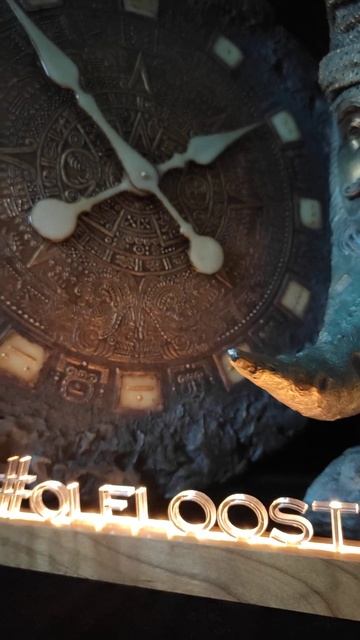 Настенные часы "Майянское золото" 55 см. Скульптура "бронзовая" ЛУНА смотреть онлайн