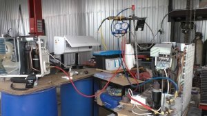 Как перелить фреон в другой внешний блок кондиционера #air conditioner #冷气机