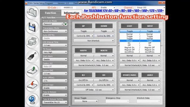 TELECRANE F24+ remote ID and Channel can be programmed by user смотреть онлайн