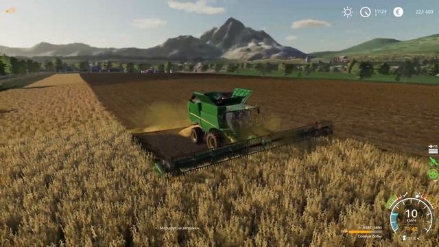 FS19 Slovak Village#18 Заканчиваем уборку, загружаем завод соевого молока, удобряем соседское поле. смотреть онлайн
