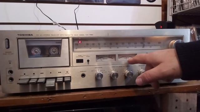 Receiver Toshiba AM FM Cassette deck Model TMC-7560 смотреть онлайн