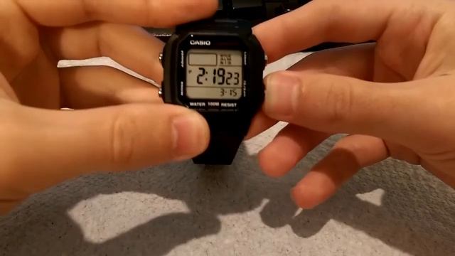 Casio W800H 1AV unboxing and time setting смотреть онлайн