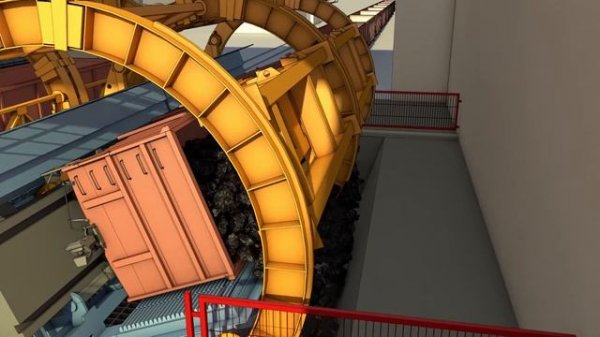 Рефтинская ГРЭС Вагоноопрокидыватель 3d