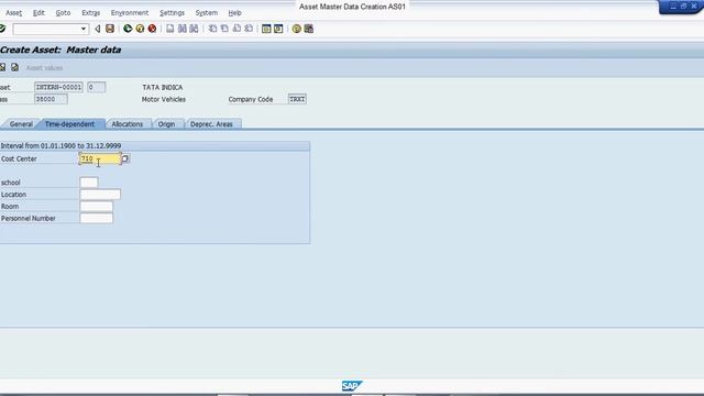How to create Asset Master Data in SAP (AS01) смотреть онлайн