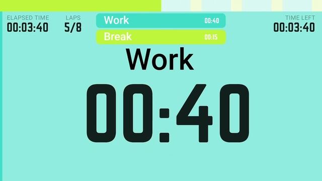 Interval Timer 40 Seconds / 15 Second Rest (40/15) - 8 Rounds смотреть онлайн