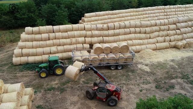 Bálahordás 2021 | John Deere 6330P + Fliegl DPW 210 BL ►Viszlát spanifer | Neu Ballenwagen смотреть онлайн