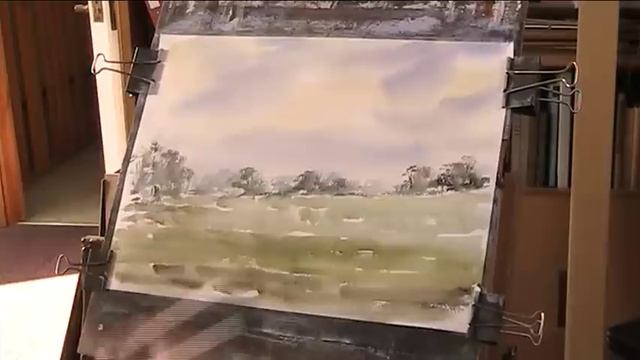 Simple Meadow painting, mixed media смотреть онлайн