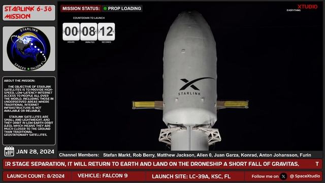 Watch Live! SpaceX's 8th Launch of 2024, Starlink 6-38 Mission | Falcon 9 Mission смотреть онлайн