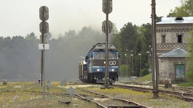 Тепловозы ТЭП70-0237+ТЭМ7-0234 на ст. Лийва / TEP70-0237+TEM7-0234 At Liiva Station