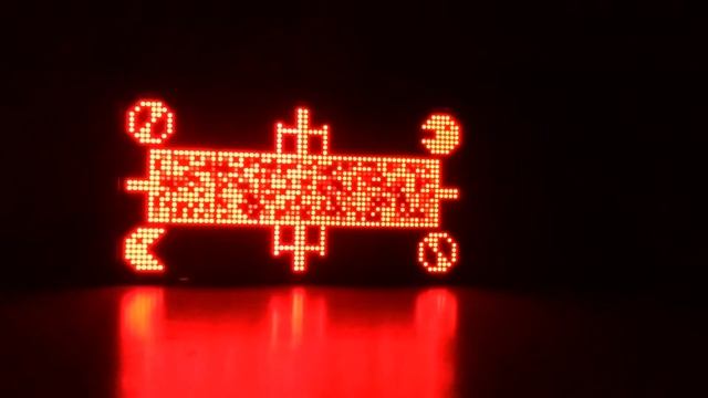 MAX7219 LED matrix 64x32 on ATMega328P, demo 2 смотреть онлайн