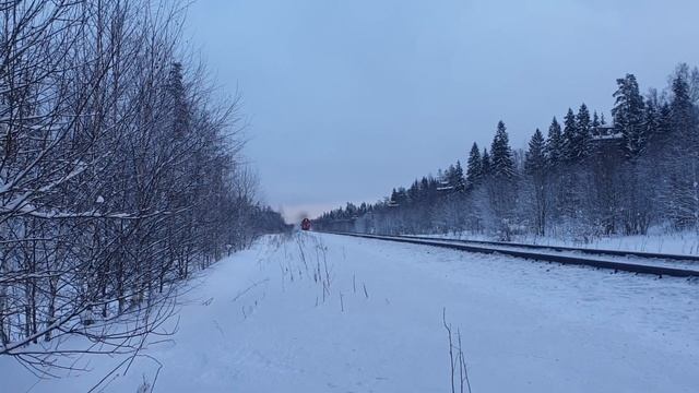 ТЭП70БС-025 " В заводском окрасе" Перегон Красноснльская -- Строкино смотреть онлайн