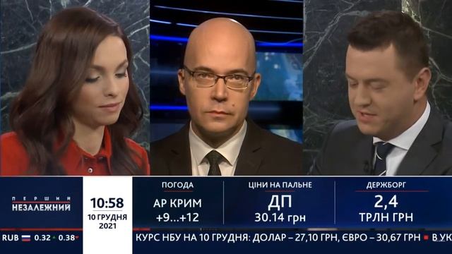 Начало часа + оговорка ведущей (Перший Незалежний, 10.12.2021, 10:58) смотреть онлайн