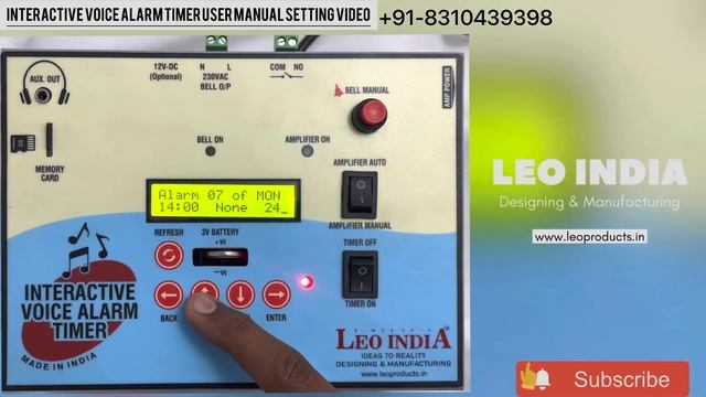 Interactive Voice Alarm Timer User Manual setting video смотреть онлайн