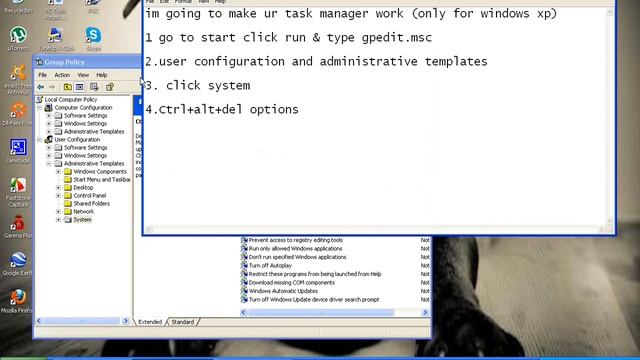 How to make your task manager work (WINDOWS XP) смотреть онлайн