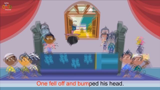 Ten Little Monkeys Jumping On The Bed - Children Nursery Rhyme смотреть онлайн