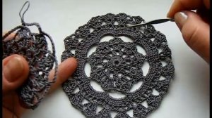 Вяжем крючком жакет из круглых мотивов. Часть 1Knit crochet jacket from round motives