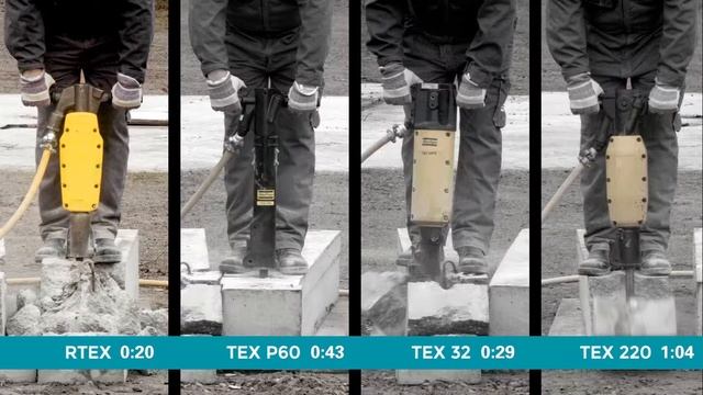 Młoty Atlas Copco RTEX TEX porównanie смотреть онлайн