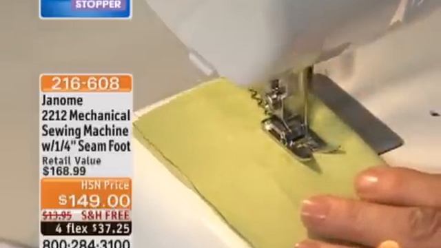 Janome 2212 Mechanical Sewing Machine with 1/4" Seam Foot смотреть онлайн