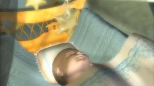 Футаж детский младенец в люльке