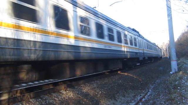 Электропоезд ЭД4М-0484 ЦППК перегон Селятино-Апрелевка 16.11.2018 смотреть онлайн