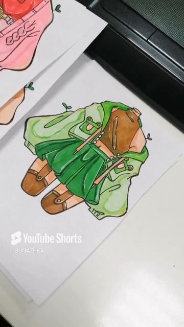 НАРЯДЫ 😍рисую на работе 😉 бумажные сюрпризы #бумажныесюрпризы #рисуюназаказ #рисункиназаказ #бс