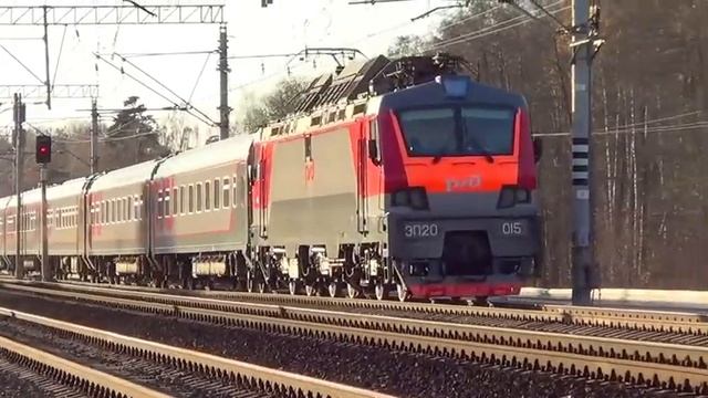 ЭП20-015 с поездом №154 "Москва - Нижний Новгород" смотреть онлайн