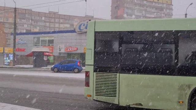 Снегопад в Днепре, левый берег смотреть онлайн
