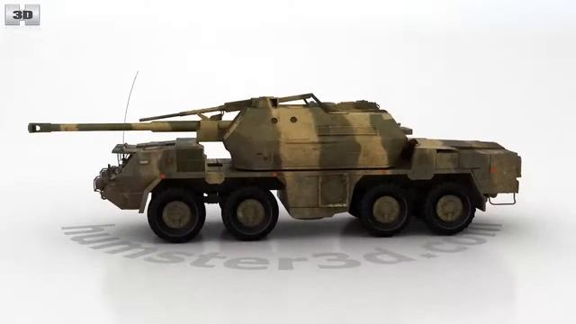 152mm SpGH DANA 3D model by 3DModels.org смотреть онлайн