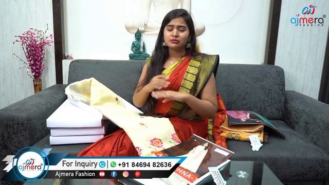 Rs.150 onwards Light Weight Linen Sarees Mirror work sarees Direct Manufacturer | 5 pcs Catalog set смотреть онлайн