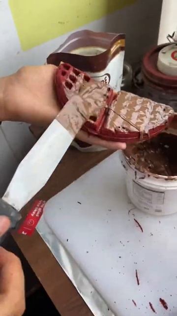 Red velvet nutella waffle | Waffle Recipe | Chocolate Desserts #shorts #navimumbai #waffle #foodie смотреть онлайн