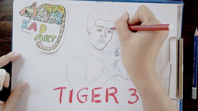 Drawing "Salman Khan movie Tiger 3" - How to draw a photo into a picture смотреть онлайн