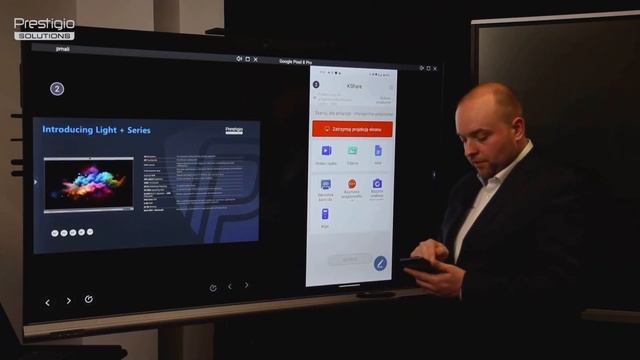 Screen mirroring from iOS, Android, or other devices to Multiboards | Prestigio Solutions смотреть онлайн