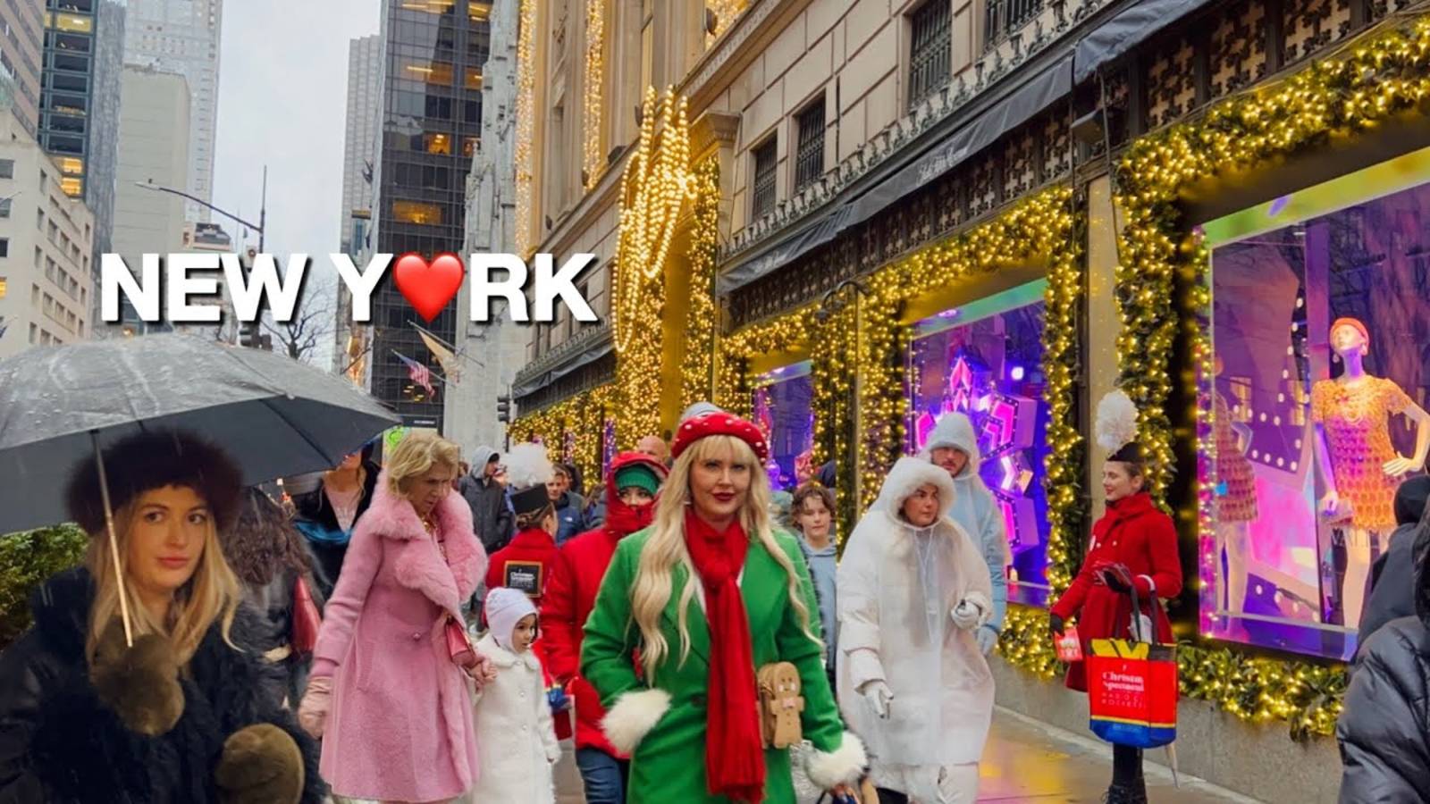 NYC Walk🎄☃️ First Snow In New York City💂♂️Magical Christmas Season On 5th Ave | Dec 2024