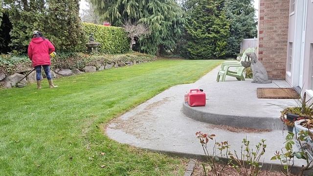 Mowing the lawn, clean flower beds, and clean-up cat 💩 area смотреть онлайн