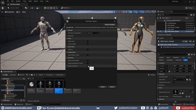 How To Export The UE5 Mannequin Into Blender 3.5 For Scale Reference | #3dmodeling #UE5