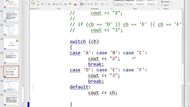 CIT1173-2074 C++ April 3 2017 - switch statements смотреть онлайн